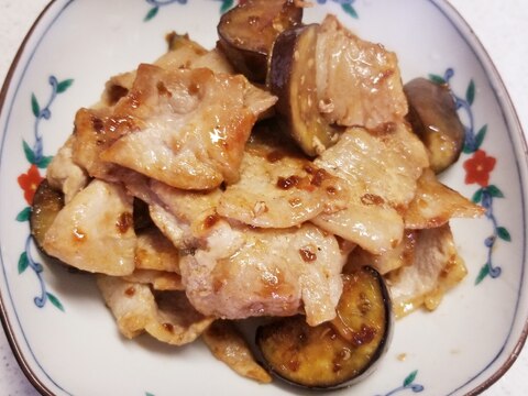 鰹節で旨味アップ★豚バラ肉と茄子の生姜焼き